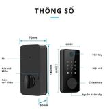 Khóa Cửa Thông Minh Kachi MK44 – Mở Khóa App Tuya + Vân tay + Chìa khóa + Thẻ từ + Mã số 