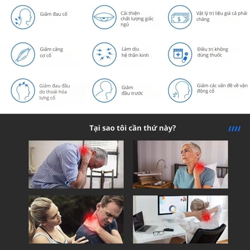 Máy Trị Liệu Cổ Vai Gáy Kachi MK426 - Giải Pháp Giảm Đau Mỏi, Phục Hồi Cột Sống Cổ Tại Nhà