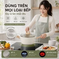 Bộ Nồi Chảo Chống Dính 21 Món Mishio MK469 – Trắng Kem Thanh Lịch, An Toàn Chuẩn FDA