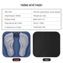 Thảm Massage Chân Xung Điện Kachi MK424 Pin Sạc - Giảm Đau Mỏi, Cải Thiện Tuần Hoàn Máu