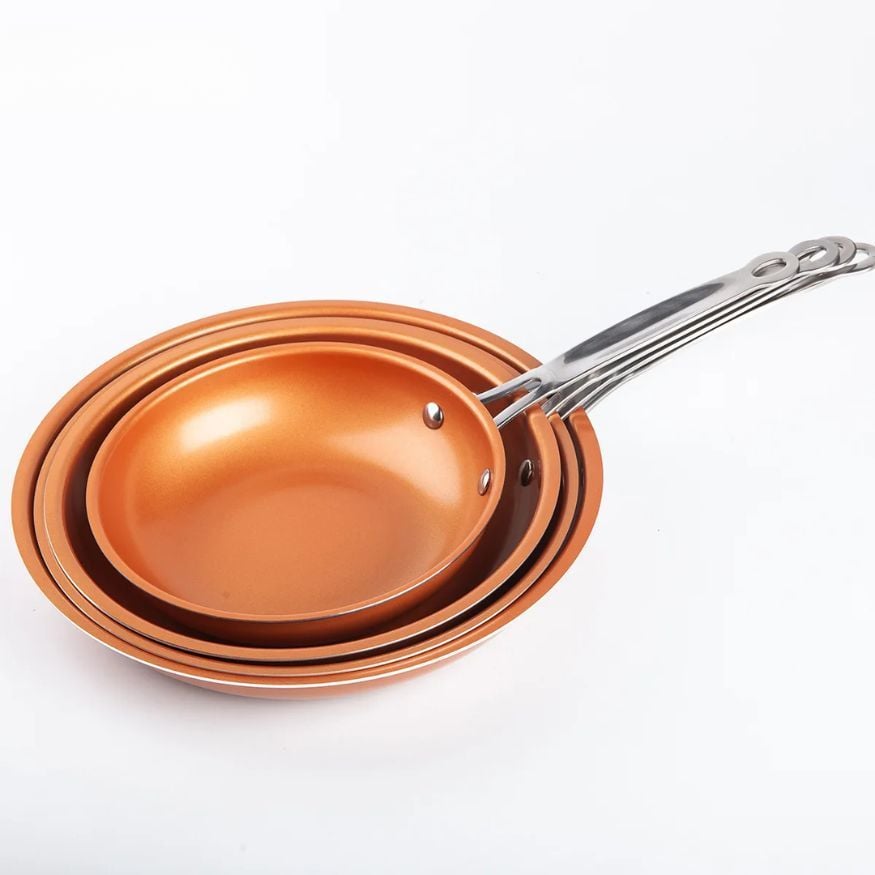 Chảo Chống Dính Đáy Từ Mishio (Size 20, 25, 30cm) MK430 MK431 MK432 - Chống Dính Gốm Cao Cấp, An Toàn Sức Khỏe, Dùng Cho Mọi Loại Bếp