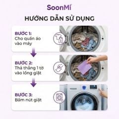 Nước Giặt Cô Đặc SoonMi Hương Lavender - Công Nghệ Giặt Tẩy Thế Hệ Mới (Hộp 30 Tờ) MK