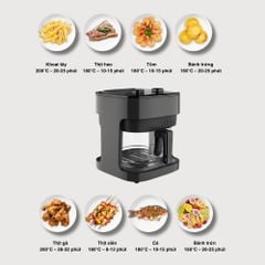 Nồi chiên không dầu thủy tinh Mishio MK373 | Dung tích 7 lít lòng nồi không bong tróc gỉ sét