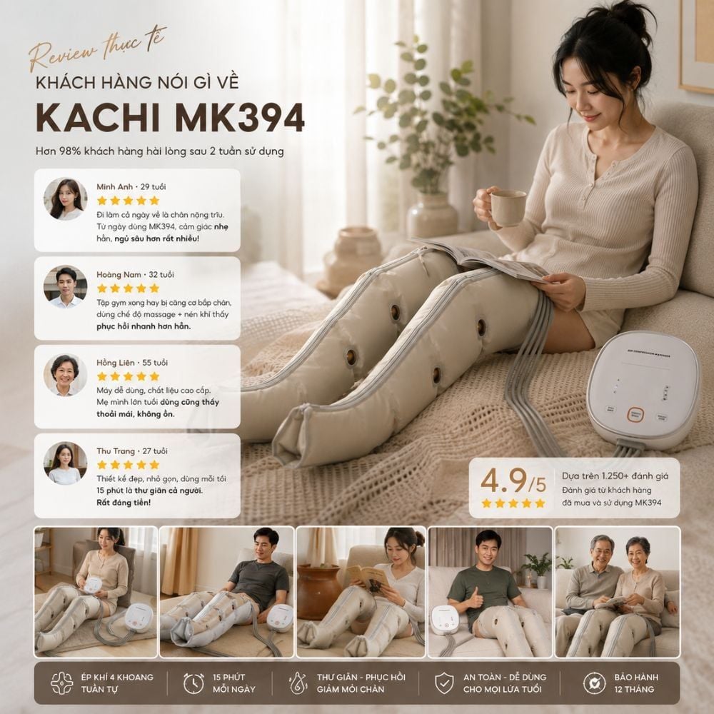 Máy nén ép trị liệu suy giãn tĩnh mạch chân Kachi MK394