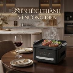 Nồi Chiên Không Dầu Kèm Vỉ Nướng 2-in-1 Mishio MK407: Nâng Tầm Món Ngon, Tiện Lợi Vượt Trội