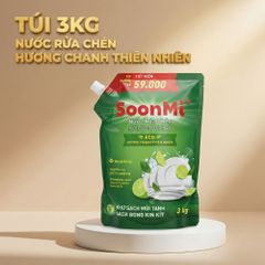 Nước Rửa Chén Soonmi Hương Chanh 1.2kg & 3kg - Sạch Bong Kin Kít, An Toàn Da Tay