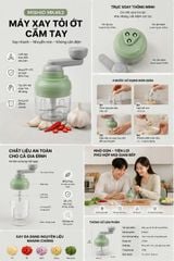 Máy Xay Tỏi Ớt Cầm Tay Mishio MK463 - Xoay tay siêu bền, dễ tháo lắp vệ sinh