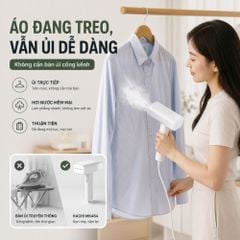 Bàn ủi hơi nước cầm tay Kachi MK464 1400W | Ủi nhanh, nhỏ gọn