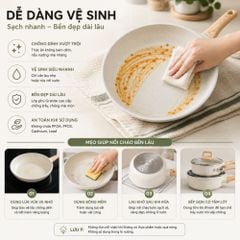 Bộ Nồi Chảo Chống Dính 21 Món Mishio MK469 – Trắng Kem Thanh Lịch, An Toàn Chuẩn FDA
