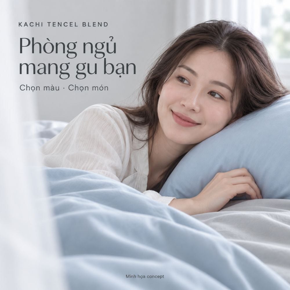 Bộ chăn ga gối Kachi Tencel Blend – hình ảnh chi tiết 16