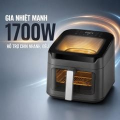 Nồi chiên không dầu Mishio MK473 7L - Quan sát món ngon qua cửa kính
