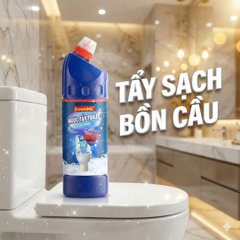Nước Tẩy Toilet SoonMi 880ml - Diệt 99.9% Vi Khuẩn, Tẩy Sạch Vết Ố Vàng MK