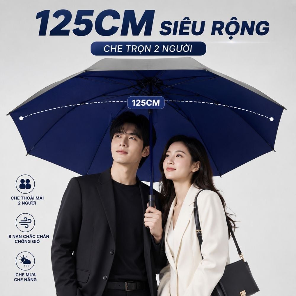 Hình ảnh chi tiết: Ô Che Mưa Cỡ Lớn MK416 – Dù Cao Cấp Gập Gọn, Tự Động, Chống Gió Lật, Chống Tia UV