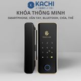  Khóa Cửa Thông Minh Kachi MK45 cho cửa không có khung như cửa kính, cửa gỗ trượt – Mở Khóa App + Vân tay + Chìa khóa + Thẻ từ + Mã số 