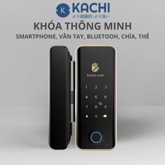 Khóa Cửa Thông Minh Kachi MK45 cho cửa không có khung như cửa kính, cửa gỗ trượt – Mở Khóa App + Vân tay + Chìa khóa + Thẻ từ + Mã số