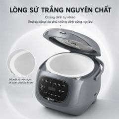 Nồi cơm điện lòng sứ dưỡng sinh 1.2L Mishio MK381