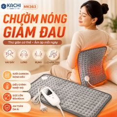 Thảm Chườm Nóng Kachi MK363 giảm đau nhức, đệm sưởi ấm, chăn điện
