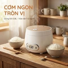 Nồi Cơm Điện Mishio MK233 size 0.8L nấu cơm ngon