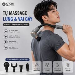 Gậy Massage Kachi MK405 – Súng Massage Cầm Tay Có Tay Nối Dài, Thư Giãn Sâu Từng Nhóm Cơ