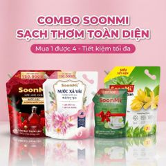 Combo Sạch thơm: Nước giặt + Nước xả + Nước lau sàn Tặng thêm nước rửa chén