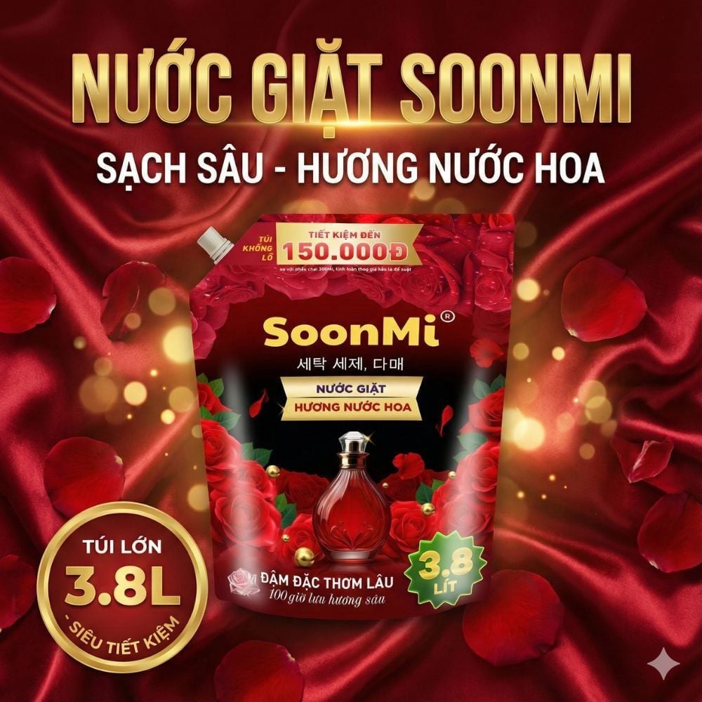 Nước giặt hương nước hoa Soonmi túi lớn 3.8L MK