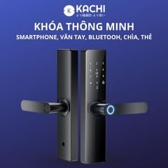 Khóa Cửa Thông Minh Kachi MK40 – Mở Khóa App Tuya + Vân tay + Chìa khóa + Thẻ từ + Mã số