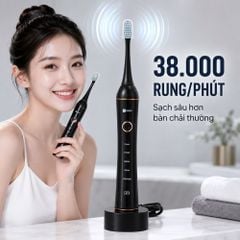 COMBO chăm sóc răng miệng toàn diện: bàn chải điện làm sạch bề mặt răng + tăm nước làm sạch kẽ răng