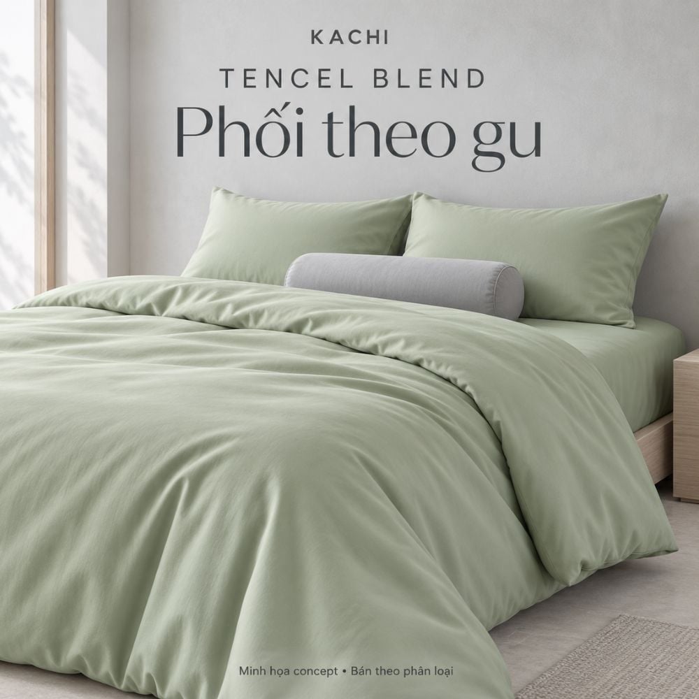 Bộ chăn ga gối Kachi Tencel Blend – hình ảnh chi tiết 1