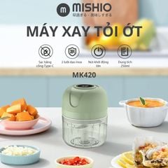 Máy Xay Tỏi Ớt Mini Chạy Pin Mishio MK420