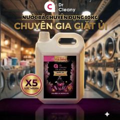 Nước xả Dr Cleany 10KG (Đen) - Lưu Hương Lâu, Mềm Vải | Chuyên Dụng Giặt Ủi MK