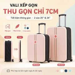 Vali Du Lịch Xếp Gọn MK355 20 Inch– Gọn Khi Cất, Tiện Khi Đi