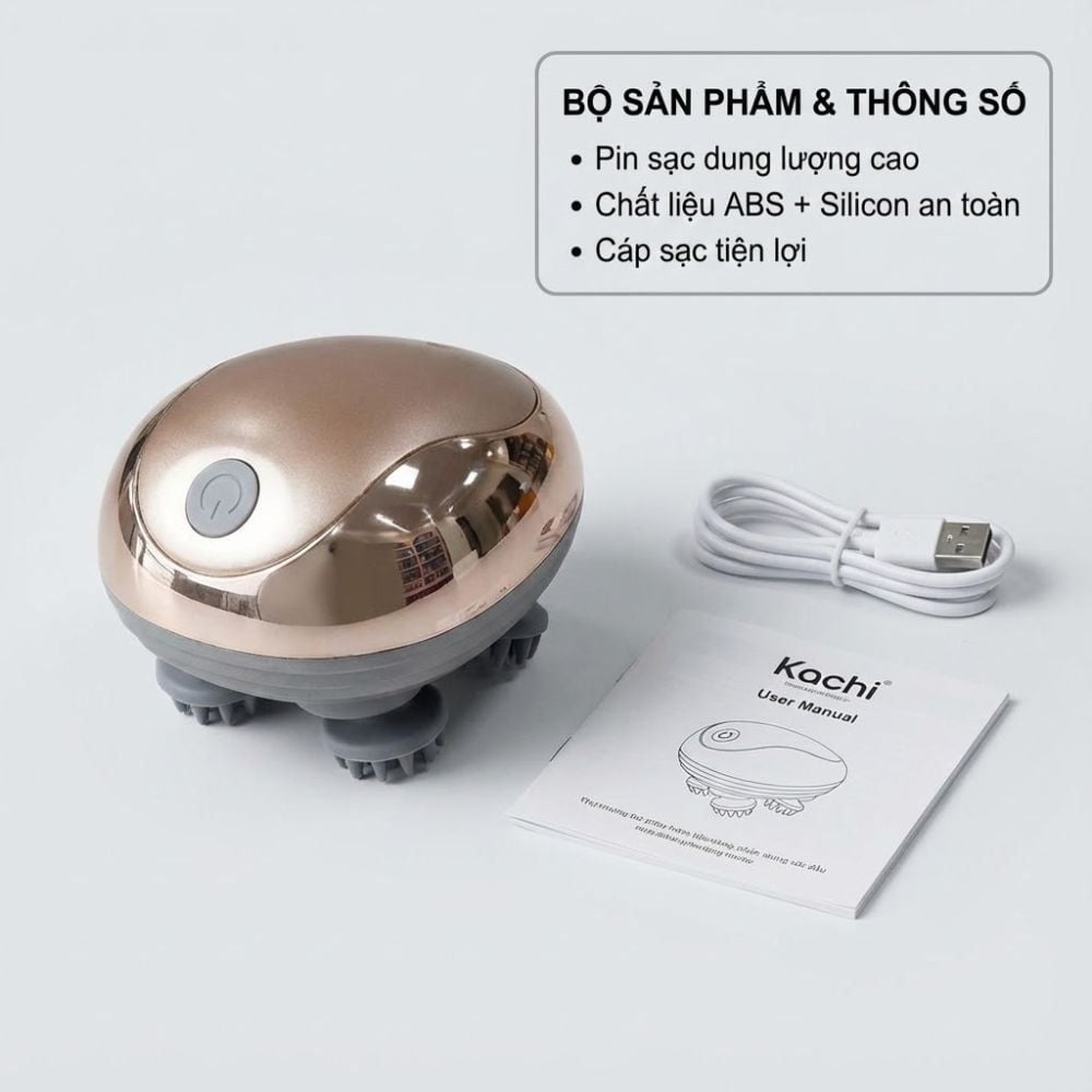 Hình ảnh chi tiết: Máy Massage Đầu Không Dây Kachi MK399 – Giải Pháp Thư Giãn Hiệu Quả Cho Người Bận Rộn