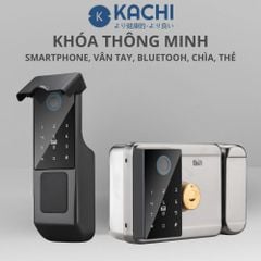 Khóa Cổng Vân Tay Kachi MK46 Cho Cổng Sắt Ngoài Trời (App Tuya) – Giải Pháp An Ninh 