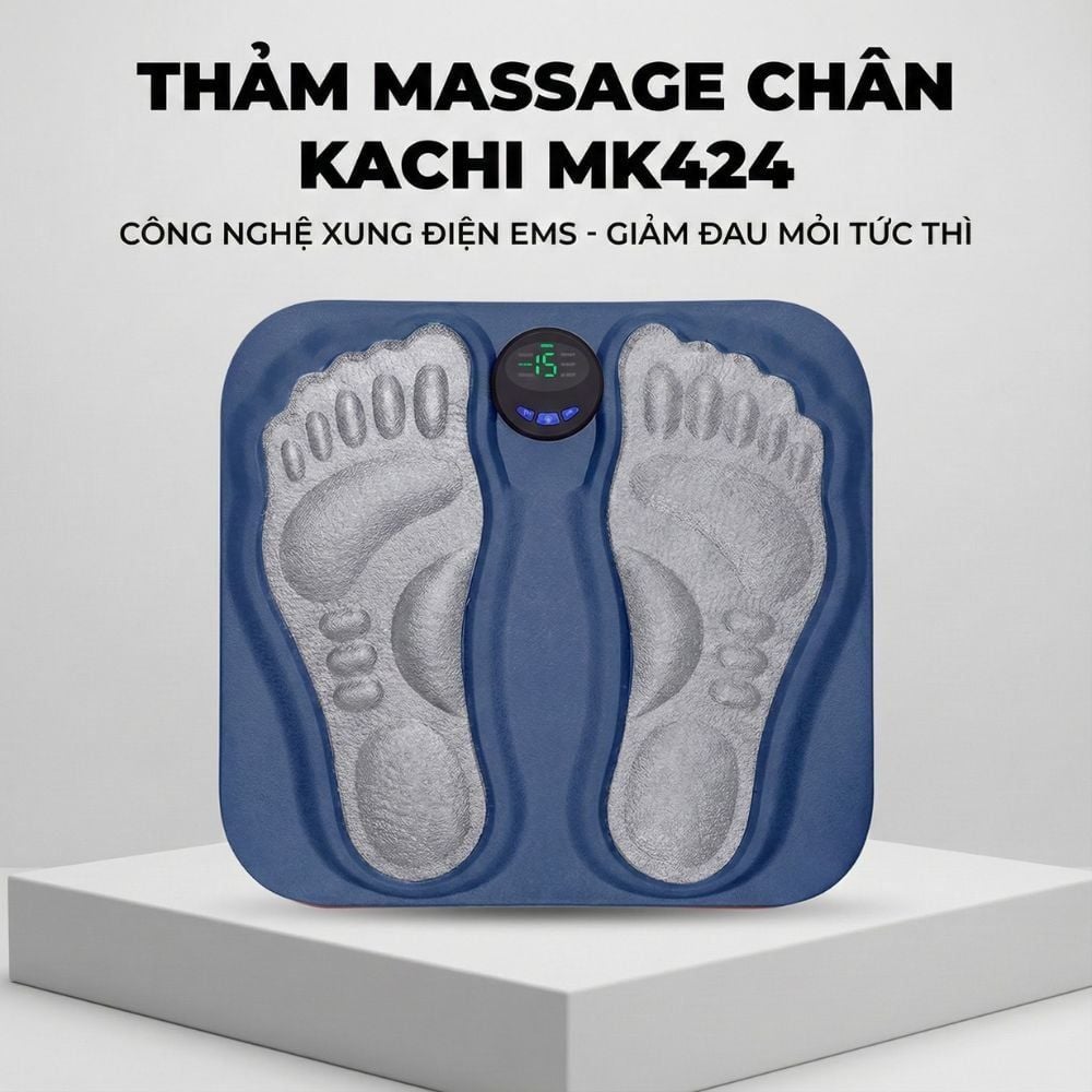 Thảm Massage Chân Xung Điện Kachi MK424 Pin Sạc - Giảm Đau Mỏi, Cải Thiện Tuần Hoàn Máu