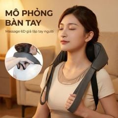 Máy massage cổ vay gáy 6D Kachi MK395 mô phỏng bàn tay người, chạy pin không dây tiện lợi