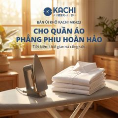 Bàn ủi khô Kachi MK423 1000W - Là phẳng mọi nếp nhăn, an toàn cho mọi loại vải