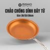 Chảo Chống Dính Đáy Từ Mishio (Size 20, 25, 30cm) MK430 MK431 MK432 - Chống Dính Gốm Cao Cấp, An Toàn Sức Khỏe, Dùng Cho Mọi Loại Bếp 