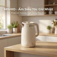 Bình Đun có chức năng giữ nhiệt 1.7 Lít Mishio MK385 inox 304