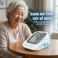 Máy đo huyết áp bắp tay Kachi JN-163B MK | Trợ lý AI đọc kết quả tiếng Việt | Hỗ trợ người cao tuổi mắt kém