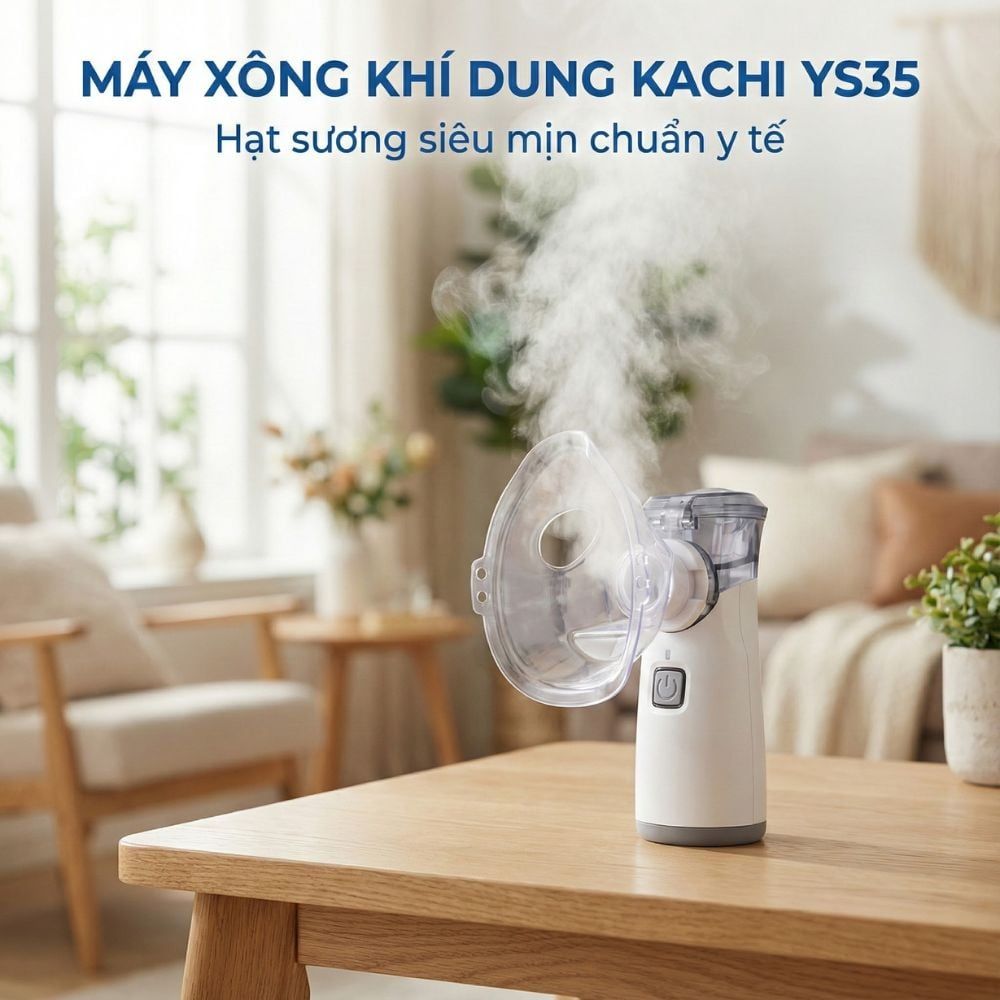 Máy Xông Khí Dung Cầm Tay Kachi YS35: Giải Pháp Hô Hấp Linh Hoạt Mọi Lúc, Mọi Nơi