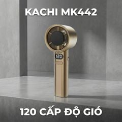 Quạt Cầm Tay Kachi MK442 – 120 Cấp Độ Gió Tuabin, Màn Hình LED Hiển Thị Pin, Bảo Hành 18 Tháng