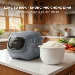 Nồi cơm điện lòng sứ dưỡng sinh 1.2L Mishio MK381