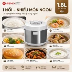 Nồi Cơm Điện Lòng Sứ 1.8Lít Mishio MK402 Không Bong Tróc Men Chống Dính Tự Nhiên
