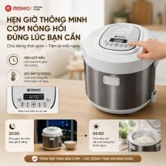 Nồi Cơm Điện Lòng Sứ 1.8Lít Mishio MK402 Không Bong Tróc Men Chống Dính Tự Nhiên