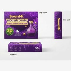 Nước Giặt Cô Đặc SoonMi Hương Lavender - Công Nghệ Giặt Tẩy Thế Hệ Mới (Hộp 30 Tờ) MK