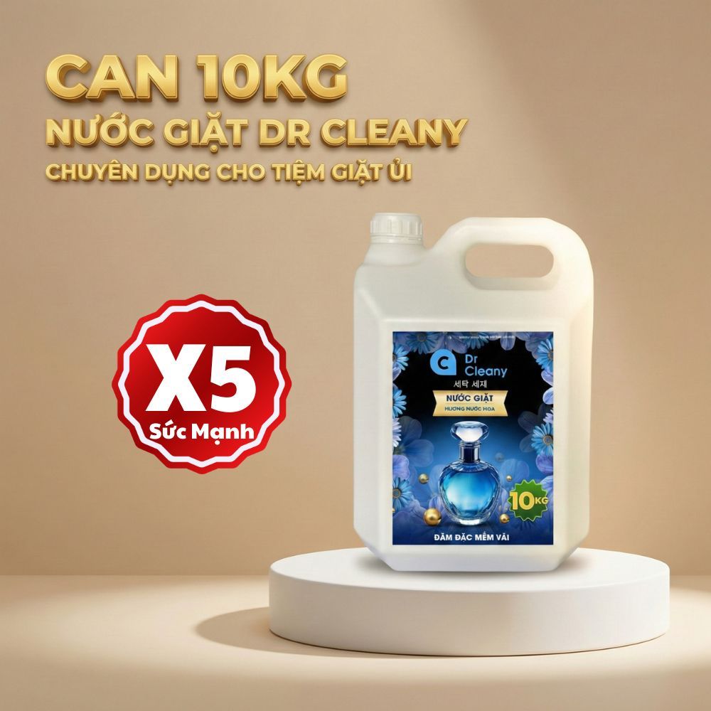 Nước giặt Dr. Cleany 10KG (Xanh) - Chuyên dụng giặt ủi, Sạch sâu MK