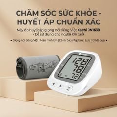 Máy đo huyết áp bắp tay Kachi JN-163B MK | Trợ lý AI đọc kết quả tiếng Việt | Hỗ trợ người cao tuổi mắt kém