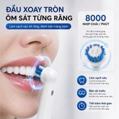 Bàn Chải Điện Đầu Xoay Tròn Kachi MK361