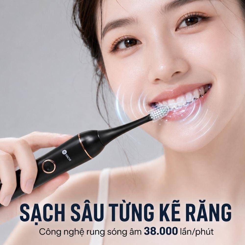 Bàn chải điện Kachi MK455 rung sóng âm dòng cao cấp