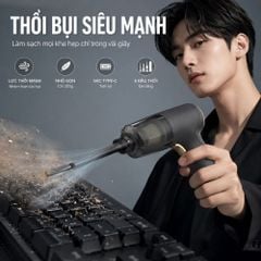 Máy Thổi Bụi vệ sinh Không Dây Kachi MK367 kèm phụ kiện hút bụi